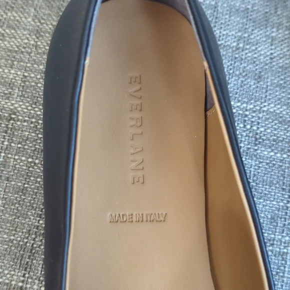 Everlane New Black  Leather Women's Loafers Oxfords Size 8 - 8.5 - Picture 3 of 6
